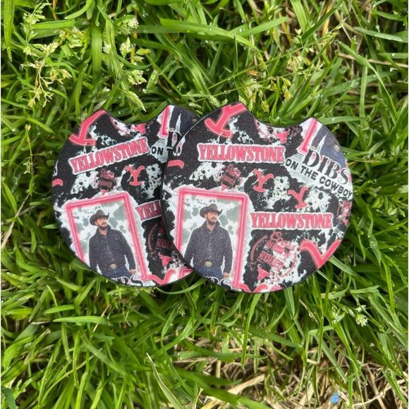 Yellowstone Valentine’s Day Car Coaster 2 Pack | Car Accessories | Dibs on Rip - Picture 3 of 7